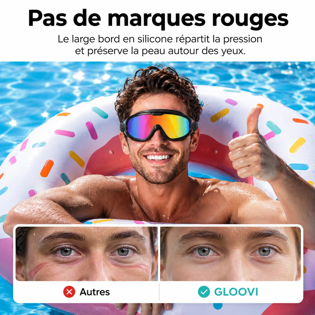 Lunettes de piscine adulte Gloovi™